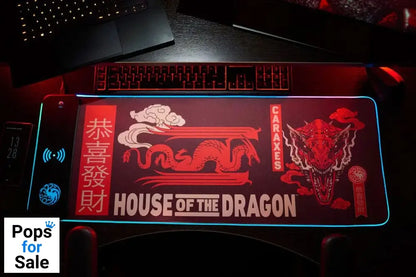 House of the Dragon Mousepad with Mobile Charger Mouse pads