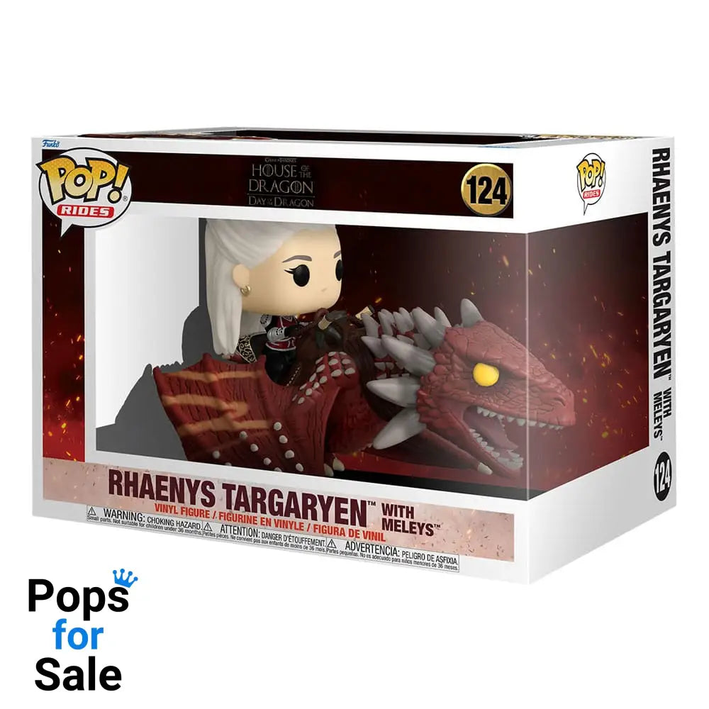 House of the Dragon POP! Rides Deluxe Vinyl Rhaenys Targaryen with Meleys 9 cm