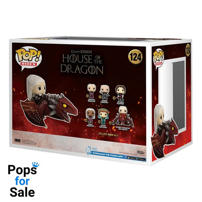 House of the Dragon POP! Rides Deluxe Vinyl Rhaenys Targaryen with Meleys 9 cm