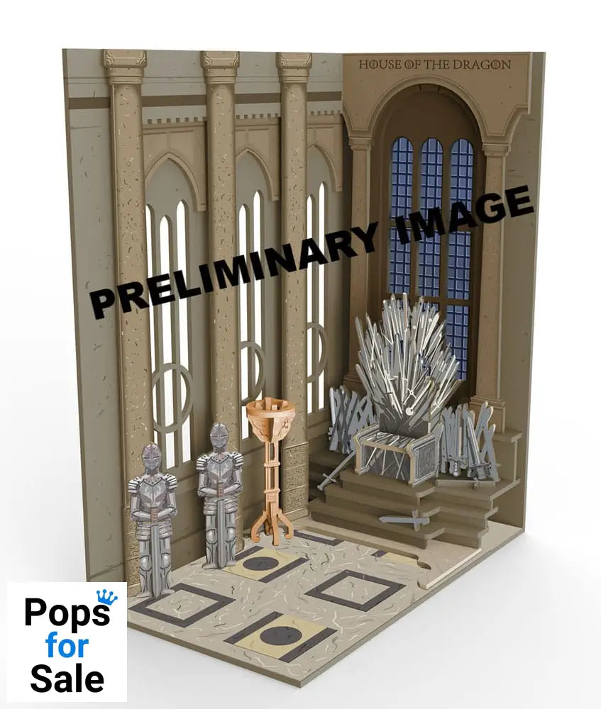 House of the Dragon Tiny Adventures Book Nook Mini Diorama Iron Throne 23 cm