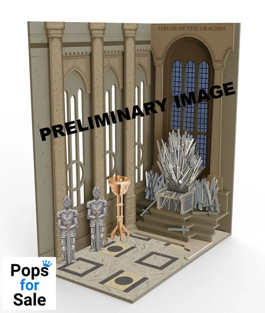 House of the Dragon Tiny Adventures Book Nook Mini Diorama Iron Throne 23 cm