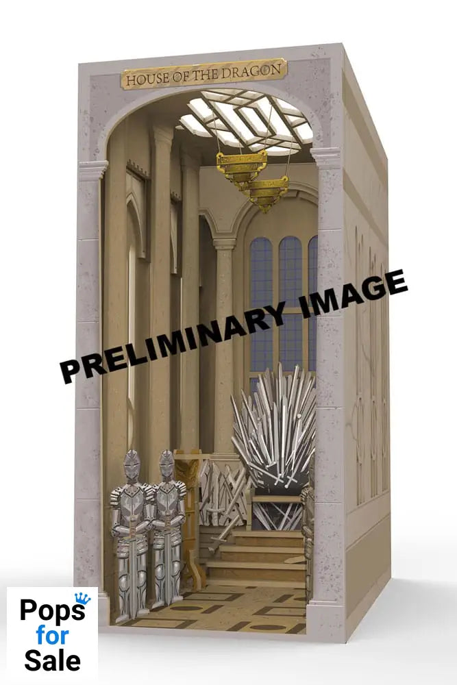 House of the Dragon Tiny Adventures Book Nook Mini Diorama Iron Throne 23 cm