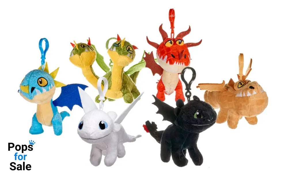 How to Train Your Dragon 3 Plush Keychain 10 cm Assortment (12) Keyrings