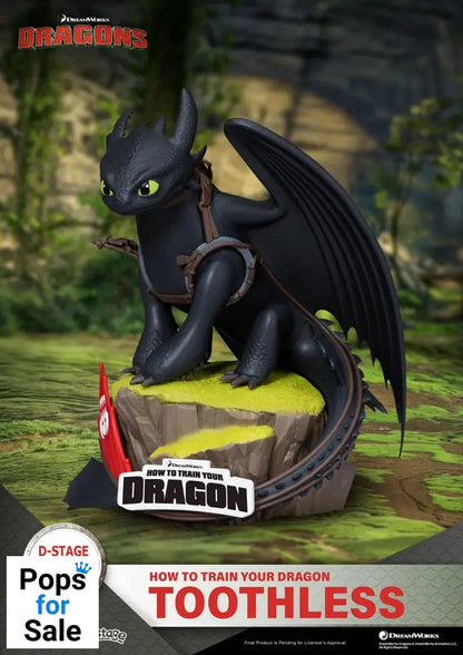 How To Train Your Dragon D-Stage PVC Diorama toothless Statue 14 cm