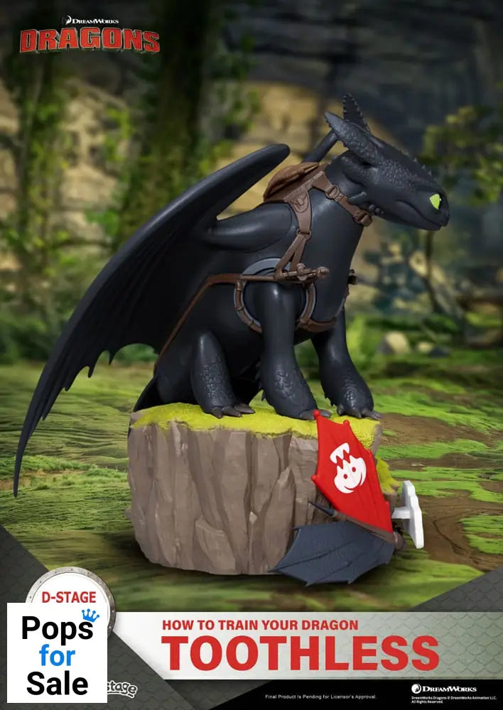 How To Train Your Dragon D-Stage PVC Diorama toothless Statue 14 cm