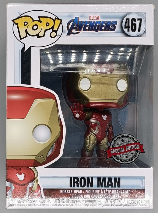 467 Iron Man (Action Pose) Marvel Avengers Endgame Box Damaged Funko POP