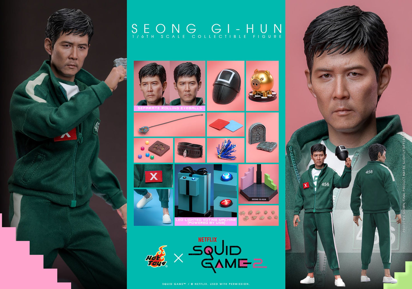 Hot Toys Squid Game 2 Action Figure 1/6 Seong Gi-hun 30 cm PRESALE