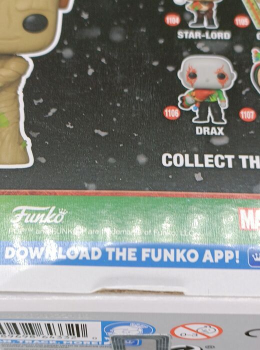 #1105 Groot Marvel Guardians of the Galaxy Holiday Special Box Damaged Funko POP