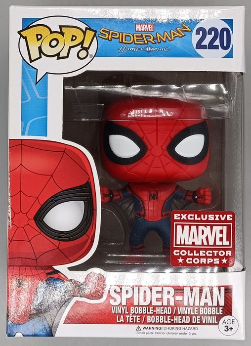 #220 SpiderMan Wingsuit Homecoming Marvel Collectors Box Damaged Funko POP