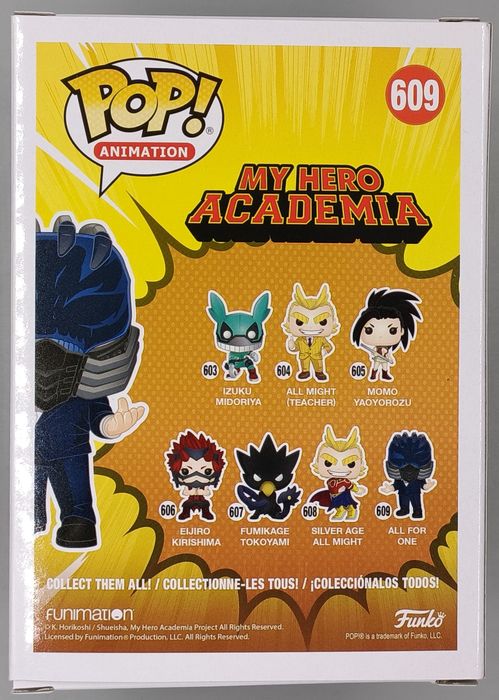 #609 All For One - My Hero Academia John Swasey Signed COA Funko POP