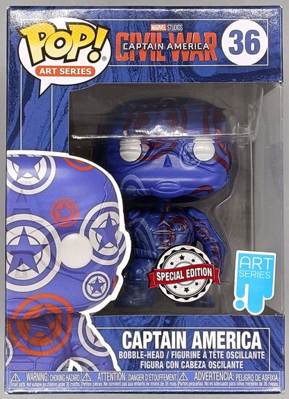 #36 Captain America - Art Series - Marvel - Box Damaged Funko POP