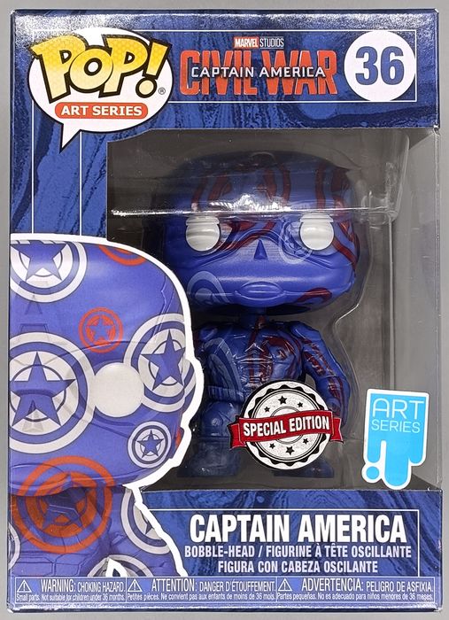 #36 Captain America - Art Series - Marvel - Box Damaged Funko POP