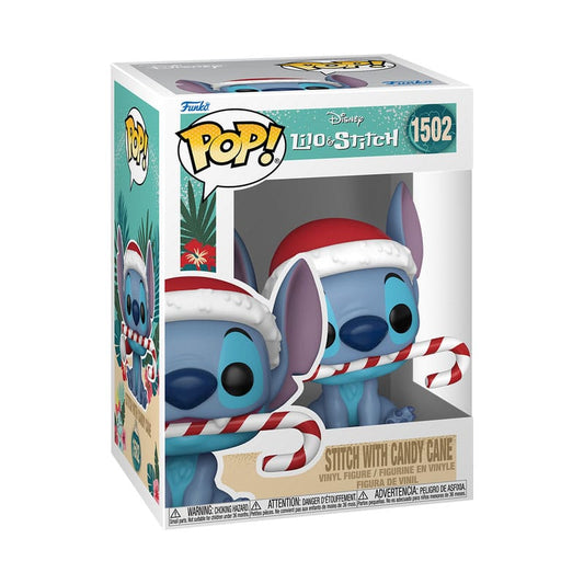 1502 Stitch with Candy Cane - Disney Lilo & Stitch Holiday Funko POP Preorder