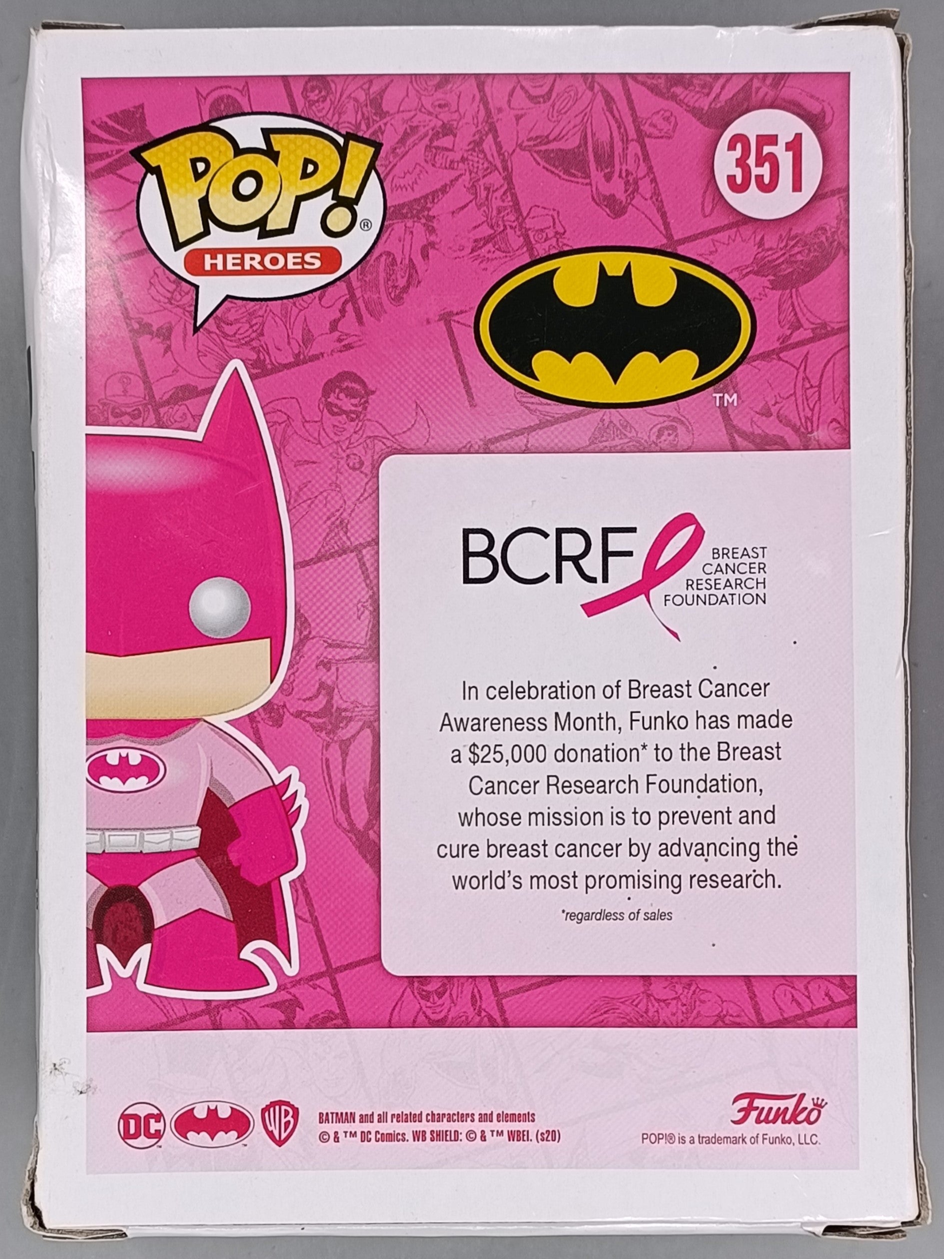 351 Batman (BCA) - DC - Breast Cancer Awareness - Funko POP - Box Damaged