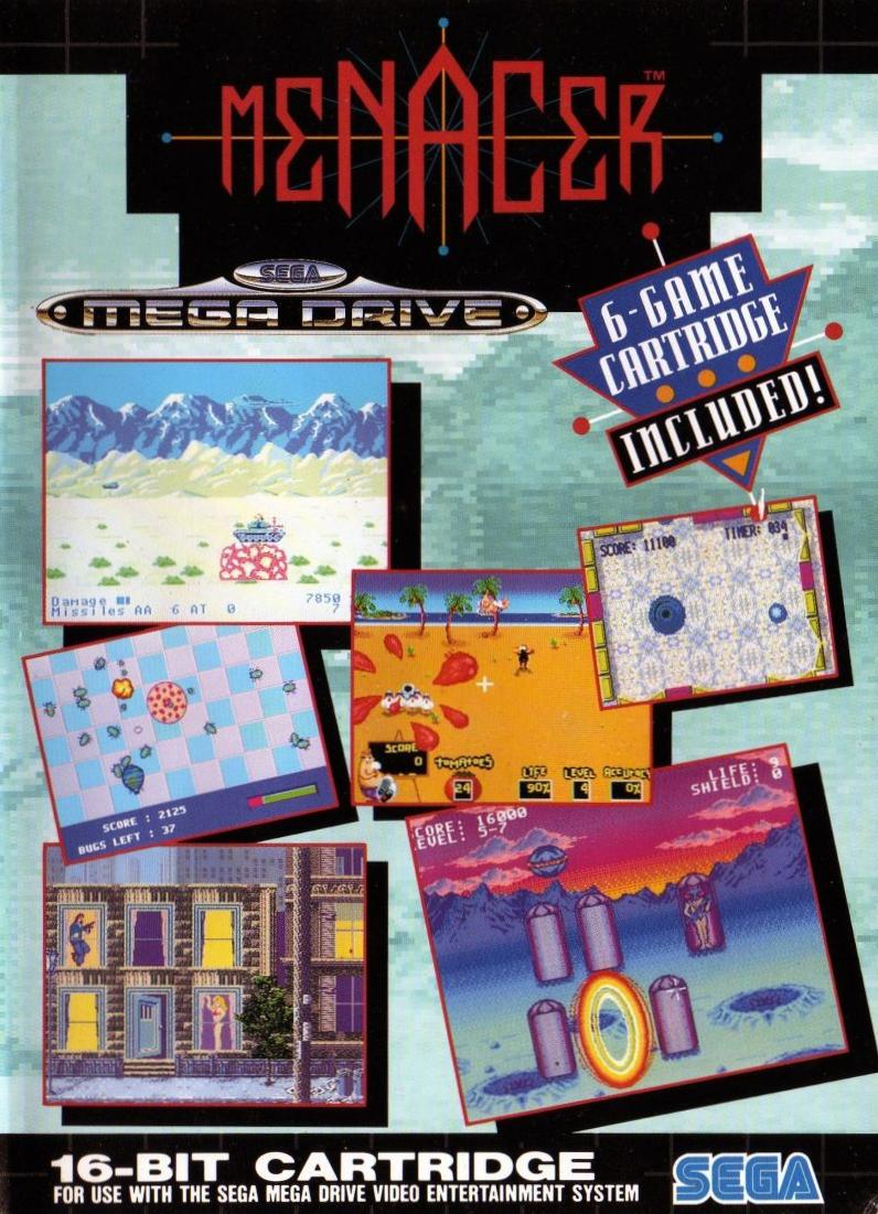 Menacer 6-game cartridge for Sega Mega Drive (MD) - [No Manual]