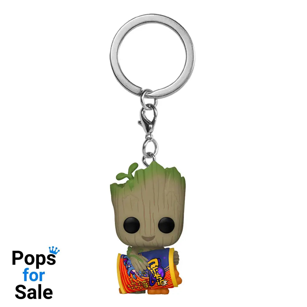 I Am Groot POP! Vinyl Keychains 4 cm Groot w/ Cheese Puffs Display (12)
