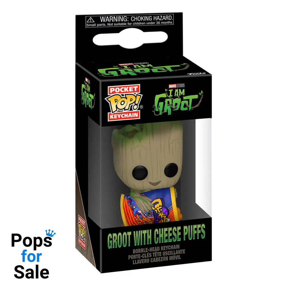 I Am Groot POP! Vinyl Keychains 4 cm Groot w/ Cheese Puffs Display (12)
