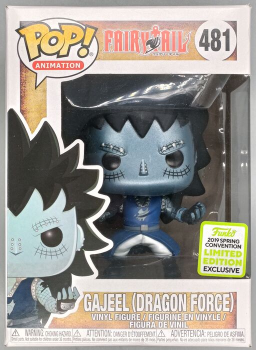 #481 Gajeel (Dragon Force) Metallic Fairy Tale 2019 - Box Damaged Funko POP