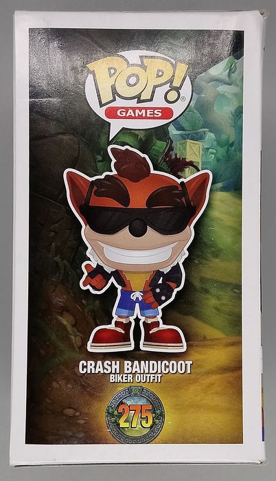 #275 Crash Bandicoot (Biker Outfit) - Crash Bandicoot Box Damaged Funko POP