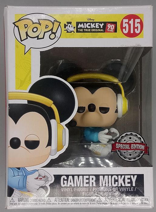 515 Gamer Mickey (Sitting) Disney 90 Years - Funko POP - Box Damaged