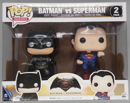 [2 Pack] Batman vs Superman - Metallic DC - Box Damaged Funko POP