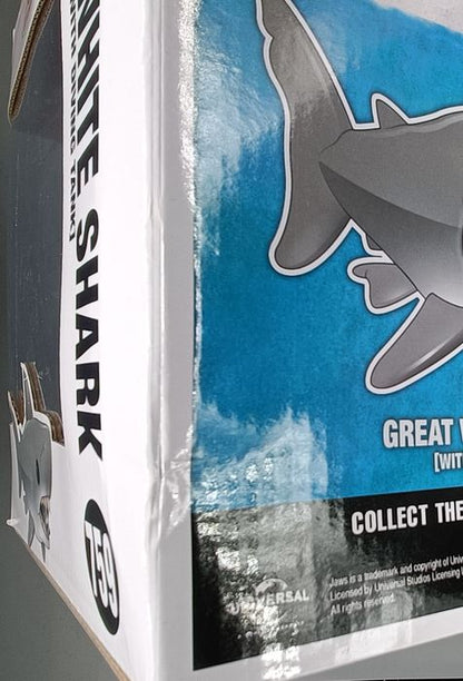 #759 Great White Shark (with Diving Tank) 6 Inch JAWS Box Damaged Funko POP