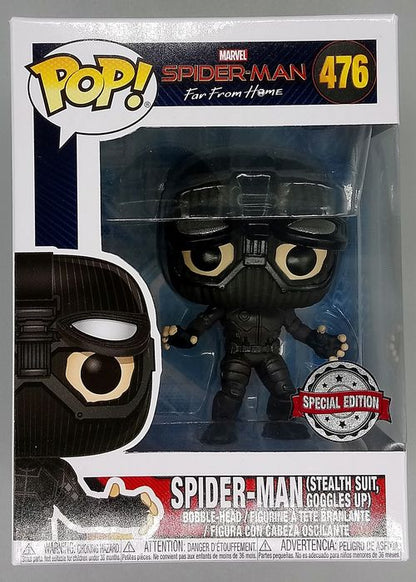 #476 Spider-Man (Stealth Suit- Goggles Up) Marvel Far From H Funko POP