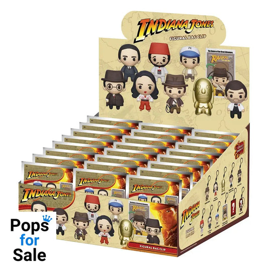 Indiana Jones 3D PVC Bag Clips Display (24) Keyrings