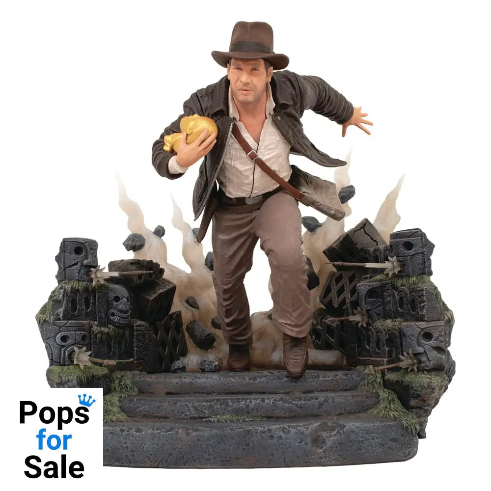 Indiana Jones: Raiders of the Lost Ark Deluxe Gallery PVC Statue Escape with Idol 25 cm