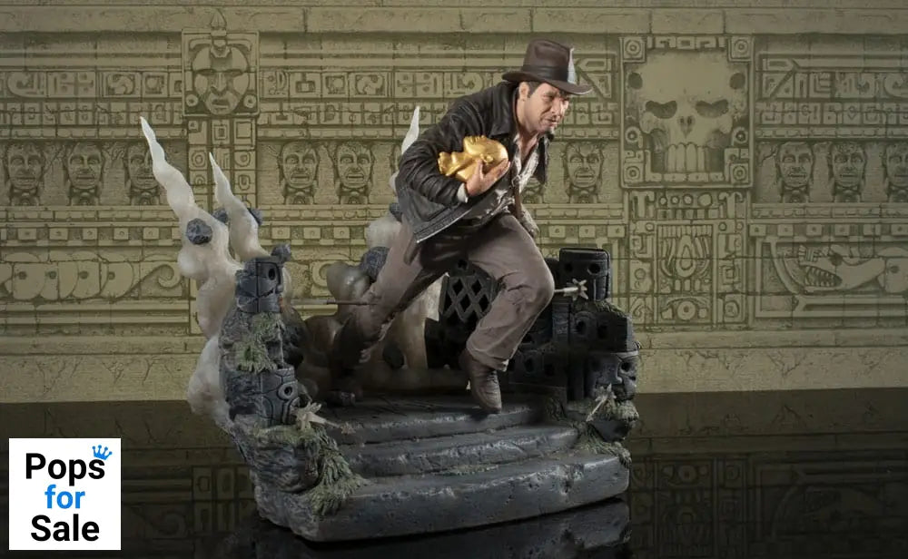 Indiana Jones: Raiders of the Lost Ark Deluxe Gallery PVC Statue Escape with Idol 25 cm