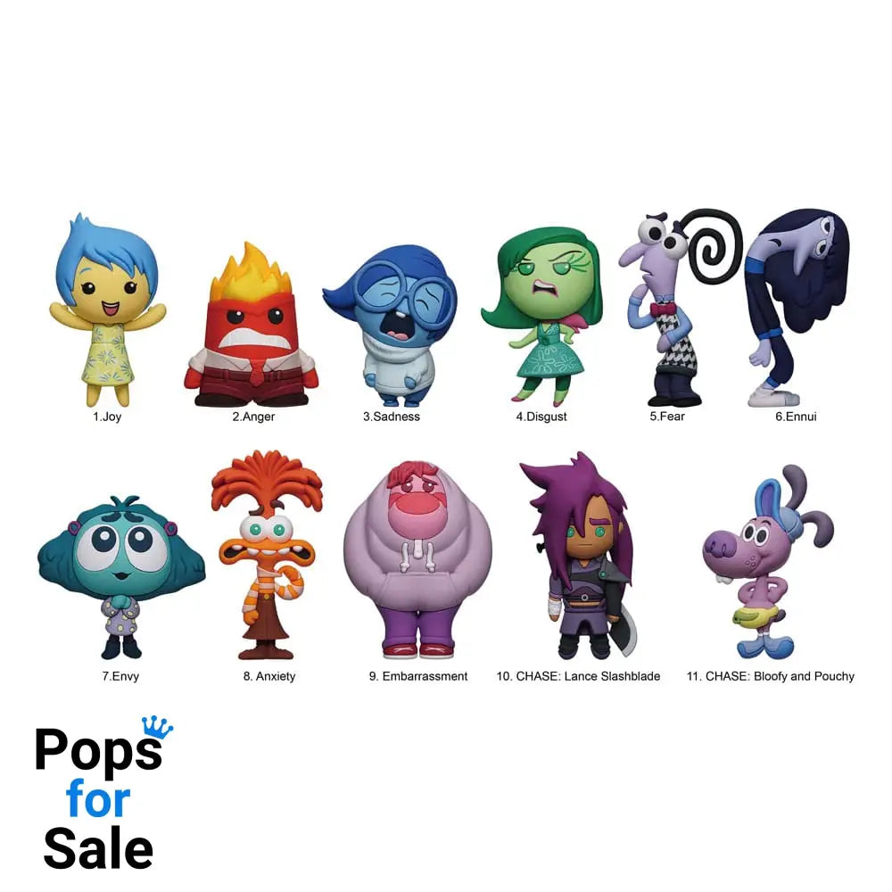 Inside Out 3D PVC Bag Clips Series 2 Display (24) Keyrings