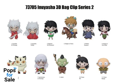 InuYasha 3D Foam Bag Clips Series 2 Display (24)