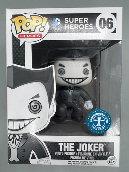 #06 The Joker - B&W - DC Super Heroes - Box Damaged Funko POP