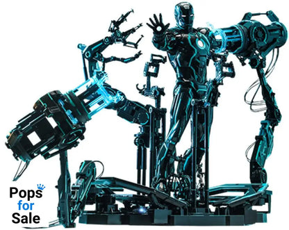 Iron Man 2 Action Figure 1/6 Neon Tech Iron Man with Suit-Up Gantry 32 cm