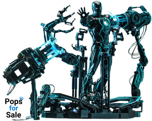 Iron Man 2 Action Figure 1/6 Neon Tech Iron Man with Suit-Up Gantry 32 cm