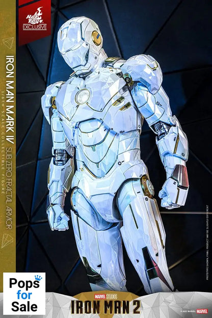 Iron Man 2 Movie Masterpiece Diecast Action Figure 1/6 Iron Man Mark IV (Sub-Zero Fractal Armor) Hot Toys Exclusive 33 cm