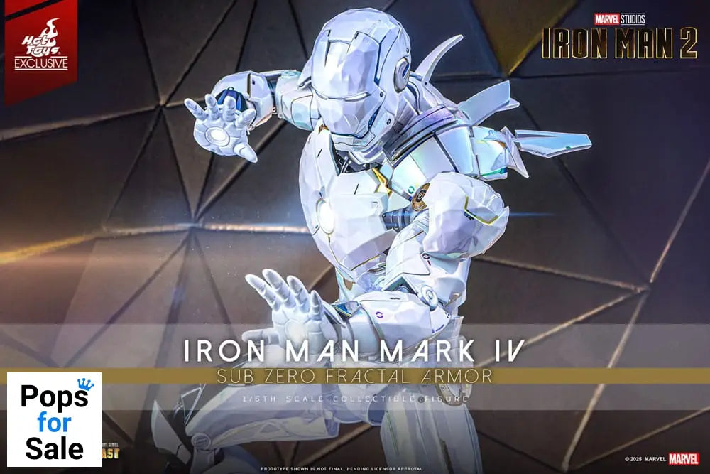 Iron Man 2 Movie Masterpiece Diecast Action Figure 1/6 Iron Man Mark IV (Sub-Zero Fractal Armor) Hot Toys Exclusive 33 cm