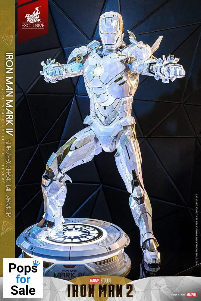 Iron Man 2 Movie Masterpiece Diecast Action Figure 1/6 Iron Man Mark IV (Sub-Zero Fractal Armor) Hot Toys Exclusive 33