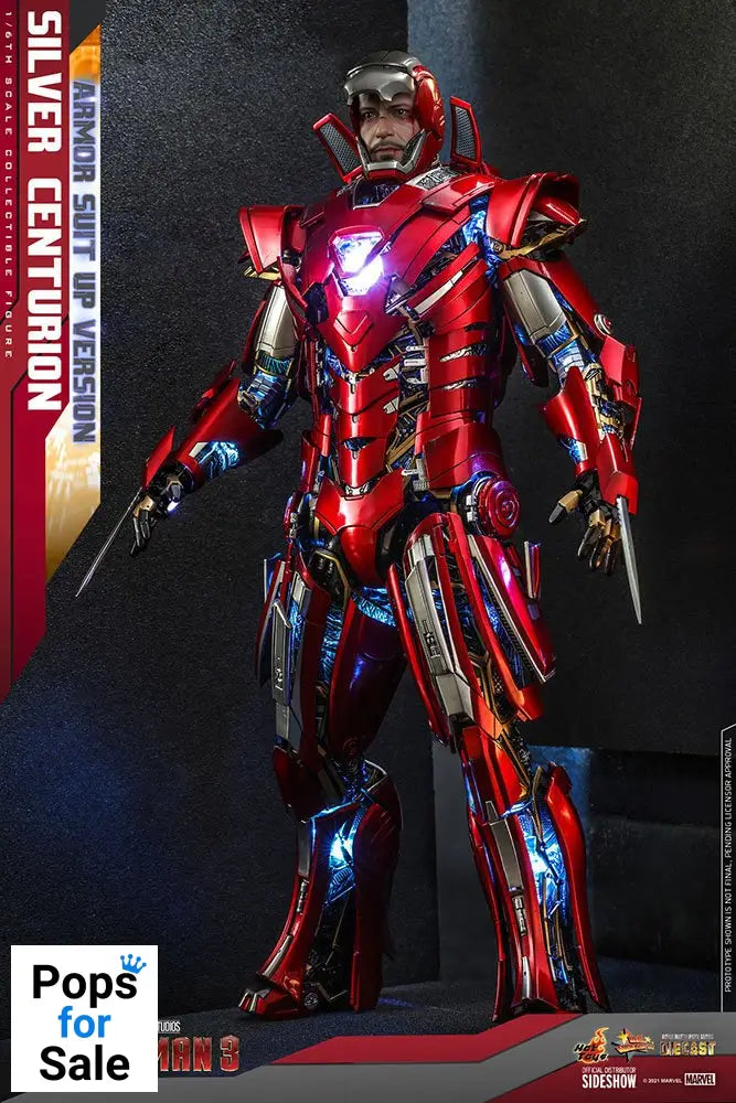 Iron Man 3 Movie Masterpiece Action Figure 1/6 Silver Centurion (Armor Suit Up Version) 32 cm
