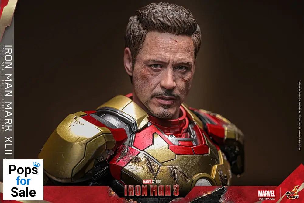 Iron Man 3 Movie Masterpiece Diecast Action Figure 1/6 Iron Man Mark XLII (2.0) 32 cm