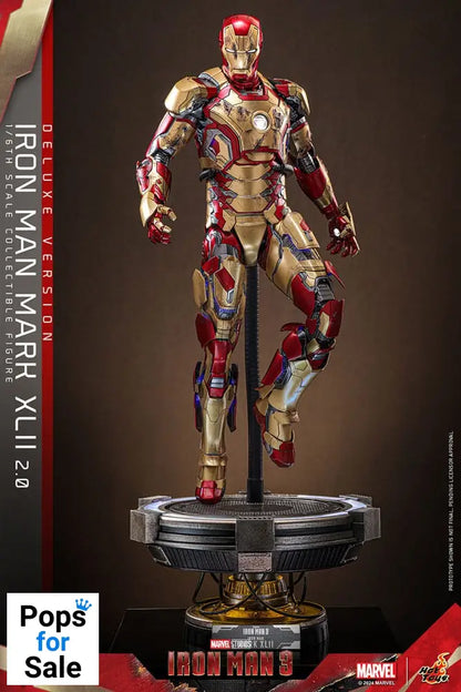 Iron Man 3 Movie Masterpiece Diecast Action Figure 1/6 Iron Man Mark XLII (2.0) Deluxe 32 cm