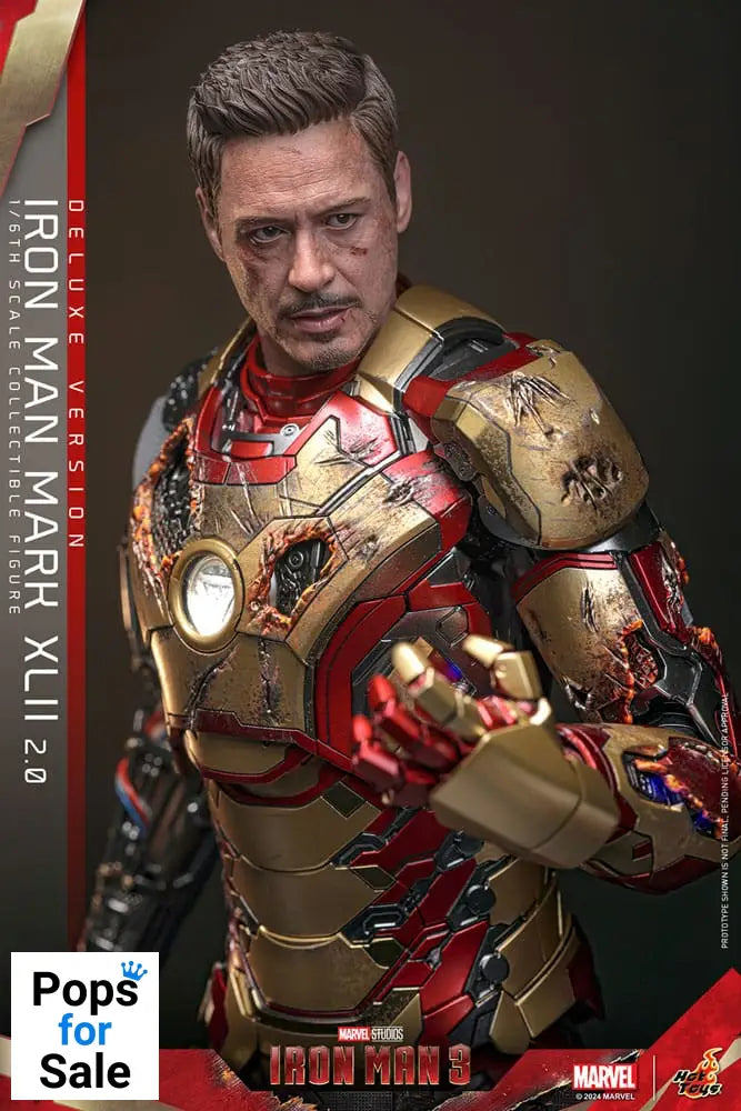 Iron Man 3 Movie Masterpiece Diecast Action Figure 1/6 Iron Man Mark XLII (2.0) Deluxe 32 cm