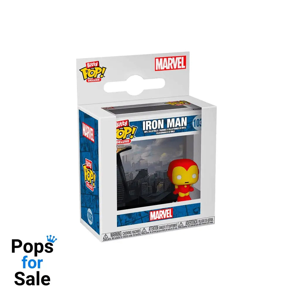 Iron Man Bitty POP! Deluxe Vinyl Figure Iron Man(AvengerTower) Display (12) 2,5 cm