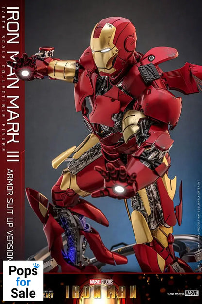 Iron Man Movie Masterpiece Diecast Action Figure 1/6 Iron Man Mark III (Armor Suit Up Version) 32 cm