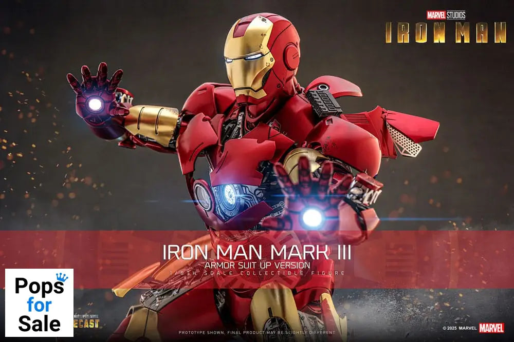 Iron Man Movie Masterpiece Diecast Action Figure 1/6 Iron Man Mark III (Armor Suit Up Version) 32 cm