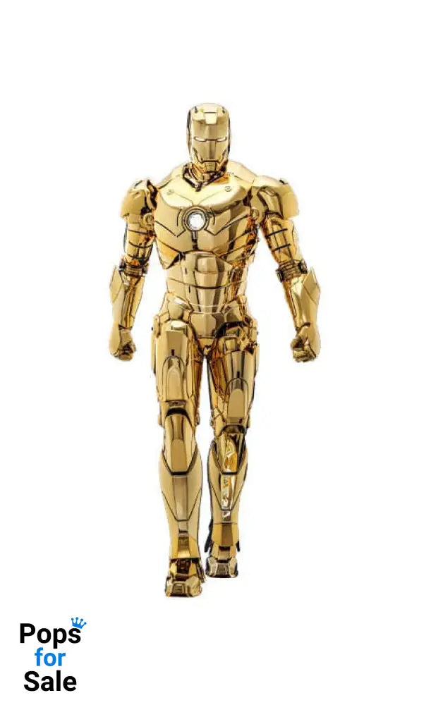 Iron Man Movie Masterpiece Diecast Action Figure 1/6 Iron Man Mark III (Gold Color Version) Hot Toys Exclusive 33 cm