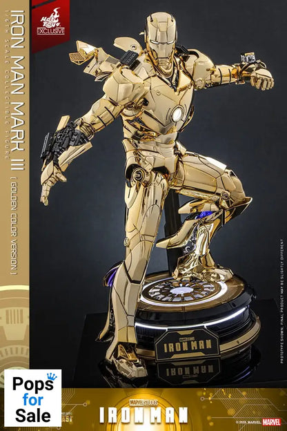Iron Man Movie Masterpiece Diecast Action Figure 1/6 Iron Man Mark III (Gold Color Version) Hot Toys Exclusive 33 cm
