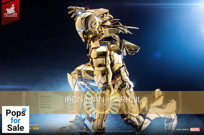 Iron Man Movie Masterpiece Diecast Action Figure 1/6 Iron Man Mark III (Gold Color Version) Hot Toys Exclusive 33 cm