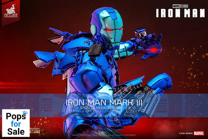 Iron Man Movie Masterpiece Diecast Action Figure 1/6 Iron Man Mark III (Stealth Mode Ver.) 2.0 Hot Toys Exclusive 33 cm