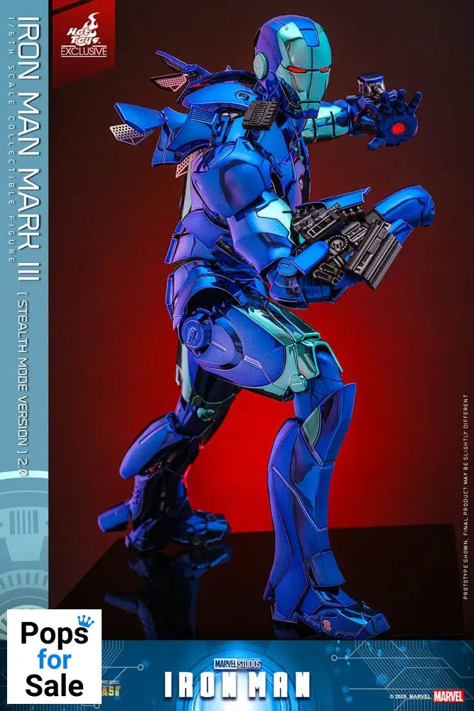 Iron Man Movie Masterpiece Diecast Action Figure 1/6 Iron Man Mark III (Stealth Mode Ver.) 2.0 Hot Toys Exclusive 33 cm